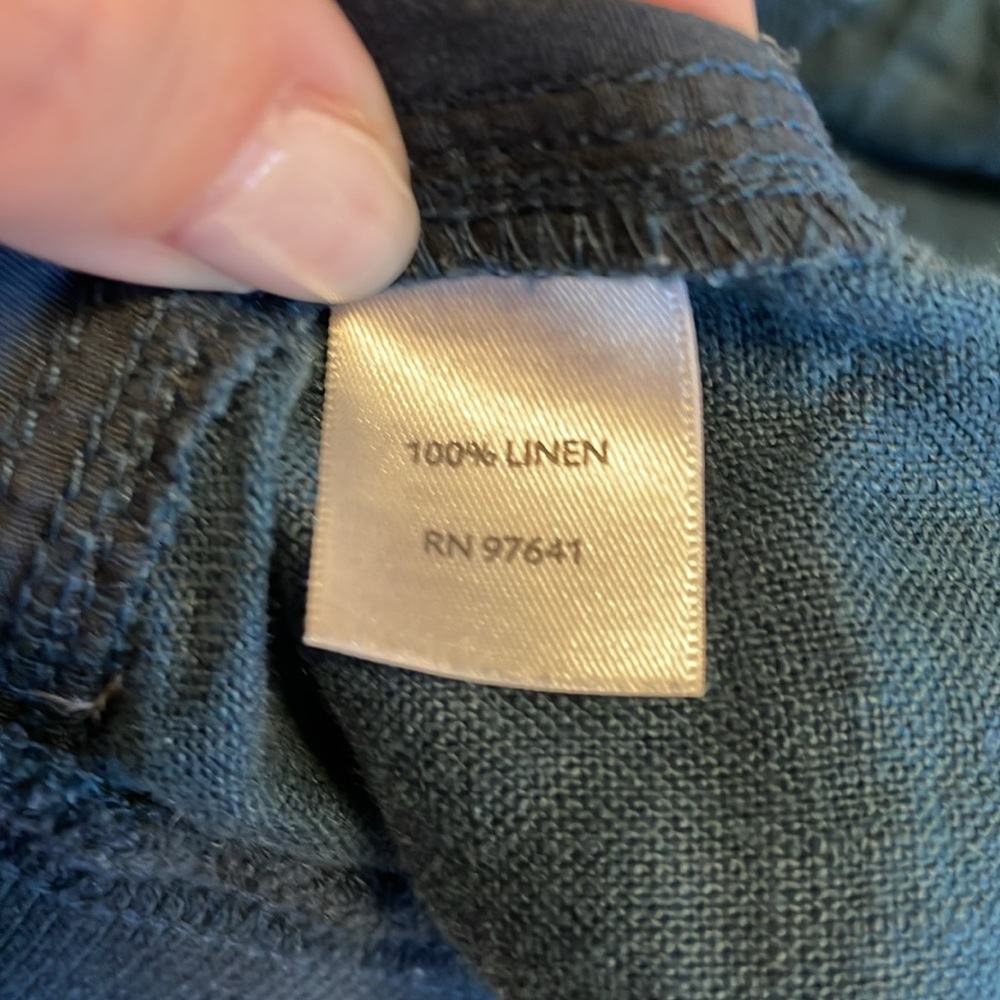 J.Jill Large Teal Linen Skirt - Picture 6 of 9